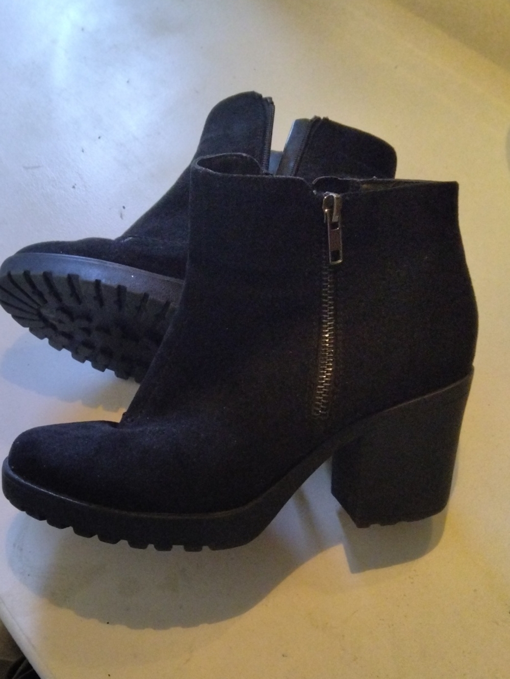 Women’s Black Suede Ankle Boot with Side Zip